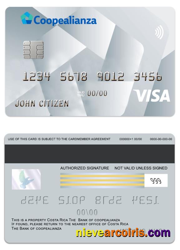 Costa Rica Coopealianza visa platinum card